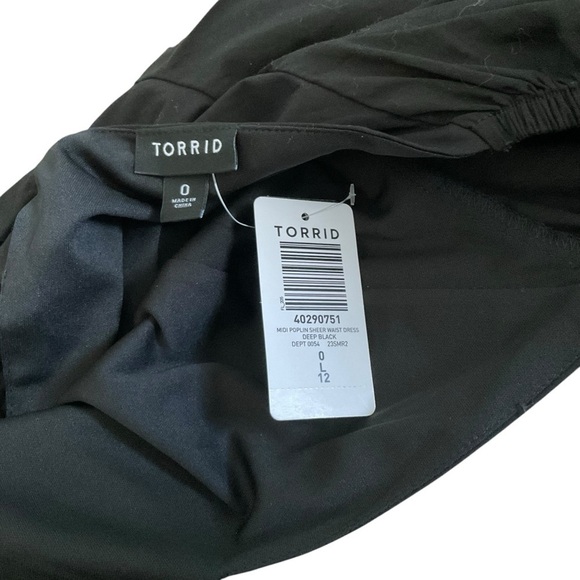 Torrid Black Sweetheart Neck Flutter Sleeve Midi Dress - Picture 9 of 11